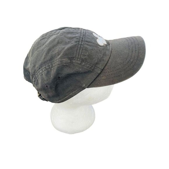 Mickey Mouse Logo Hat Strapback Sequin Cap Black 100 % Cotton Size 57-6 - Picture 2 of 5